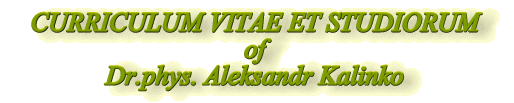 CURRICULUM VITAE ET STUDIORUM